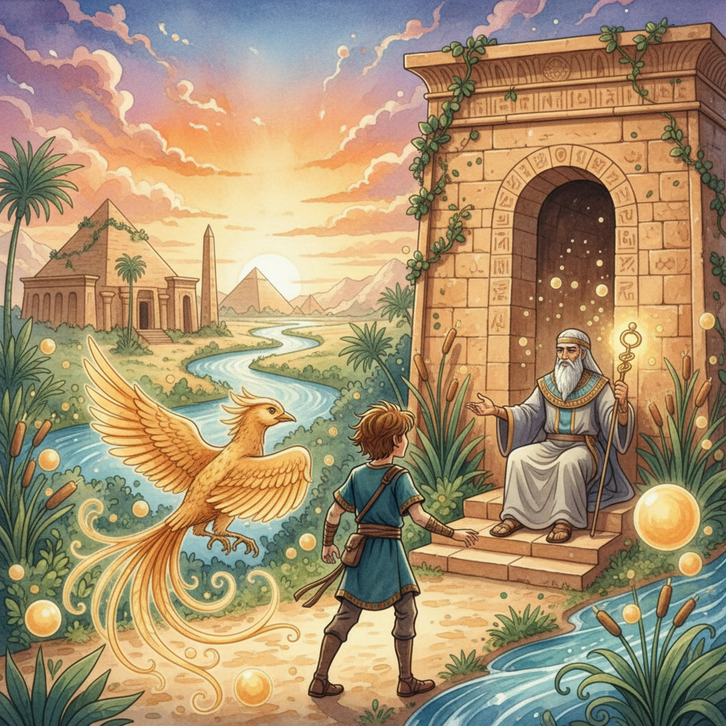 How Eean and Bird-of-Gold Came to Hermes Trismegistus in Egypt