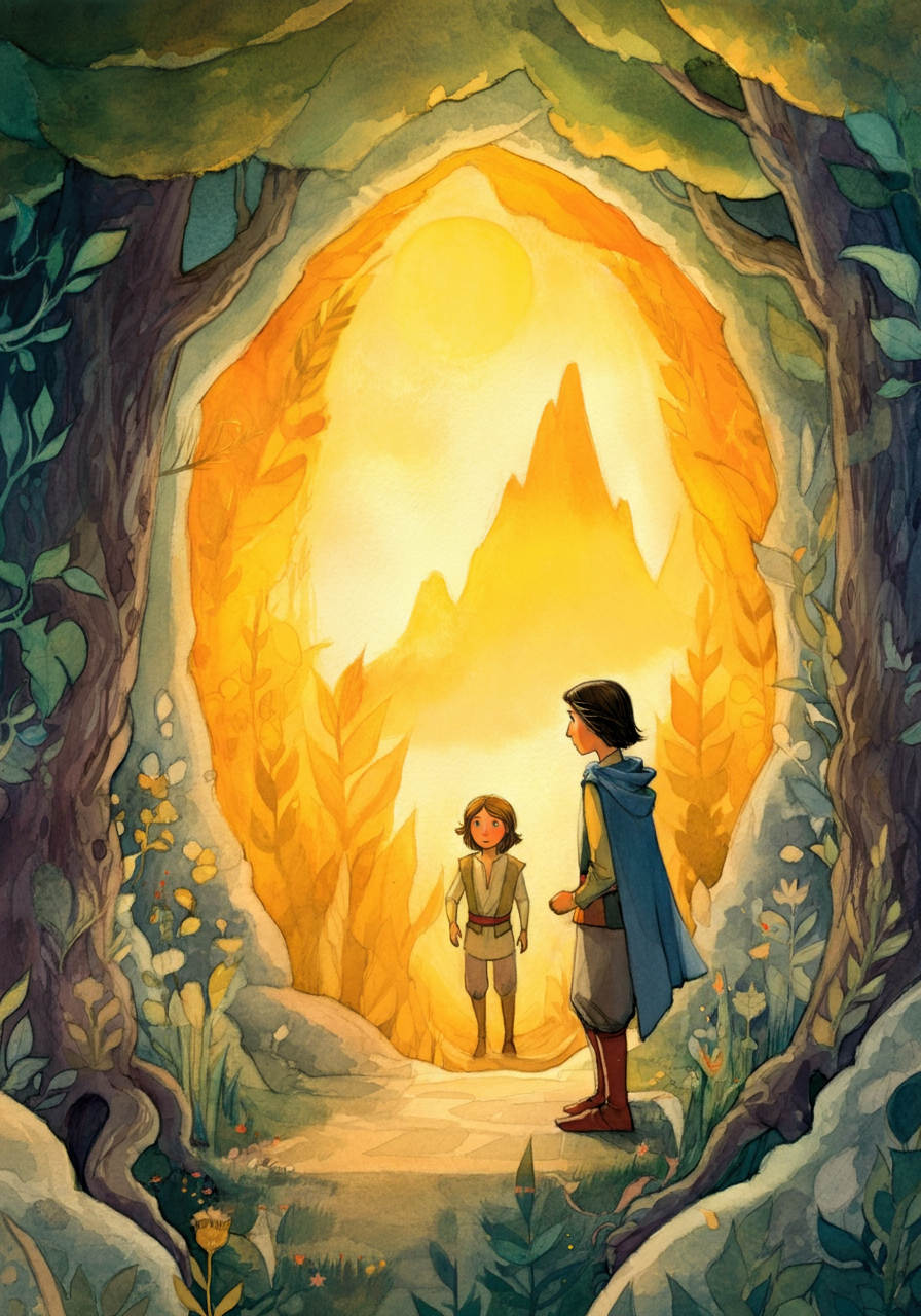 How Eean and Bird-of-Gold Were Pursued by Zabulun the Enchanter and How They Went to the Cave of Chiron the Centaur