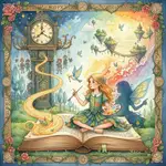 A LITTLE GIRL in A BOOK