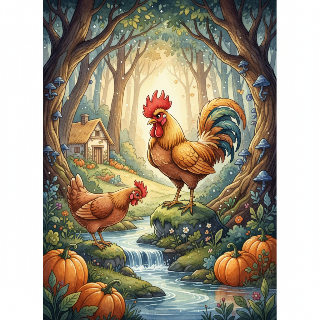 The Cock and the Crested Hen