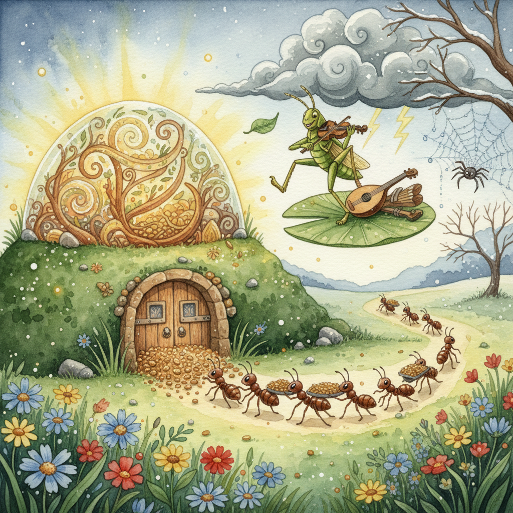 THE ANT and THE GRASSHOPPER