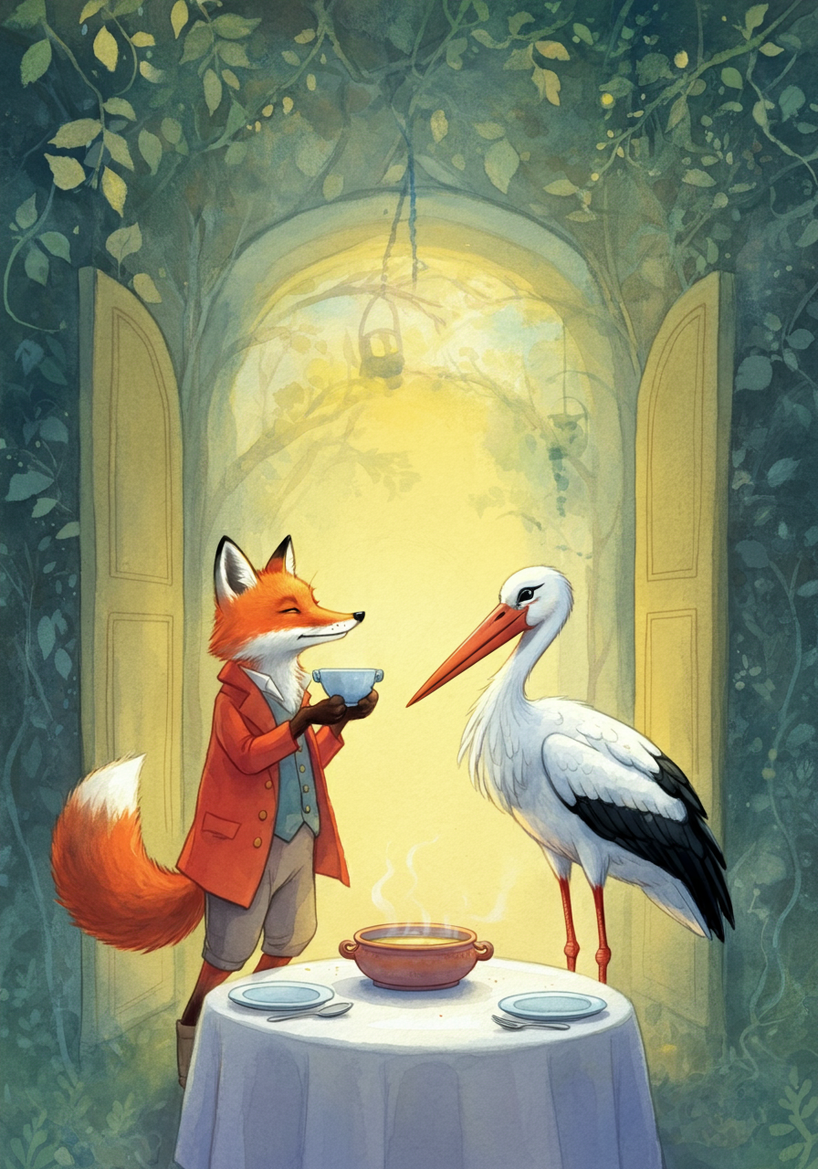 THE FOX and THE STORK
