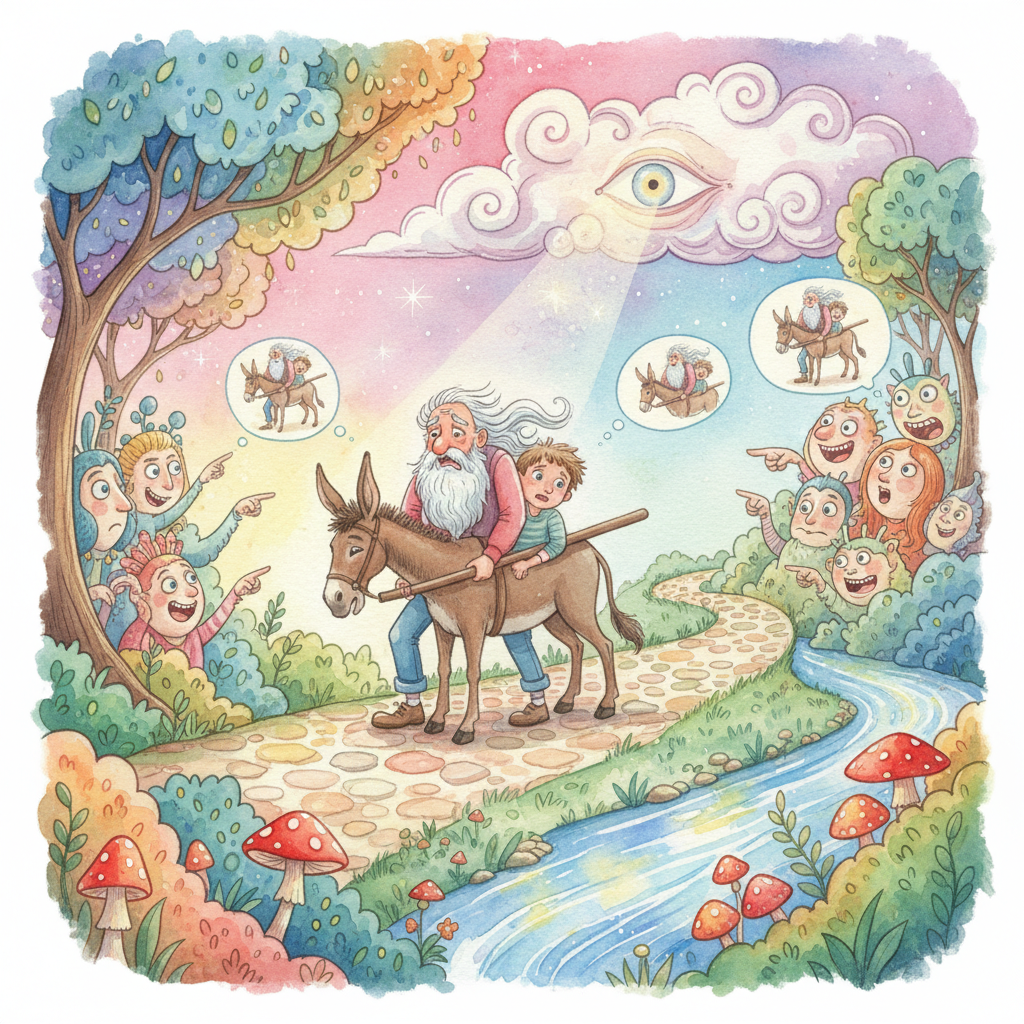 THE MAN, THE BOY, and DONKEY