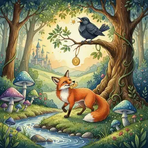 THE FOX and THE BLACKBIRD