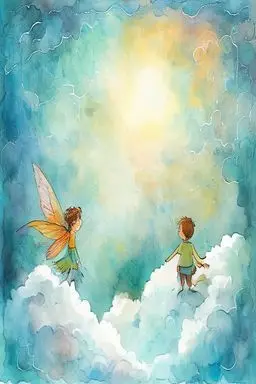 The Little Boy and Girl in the Clouds