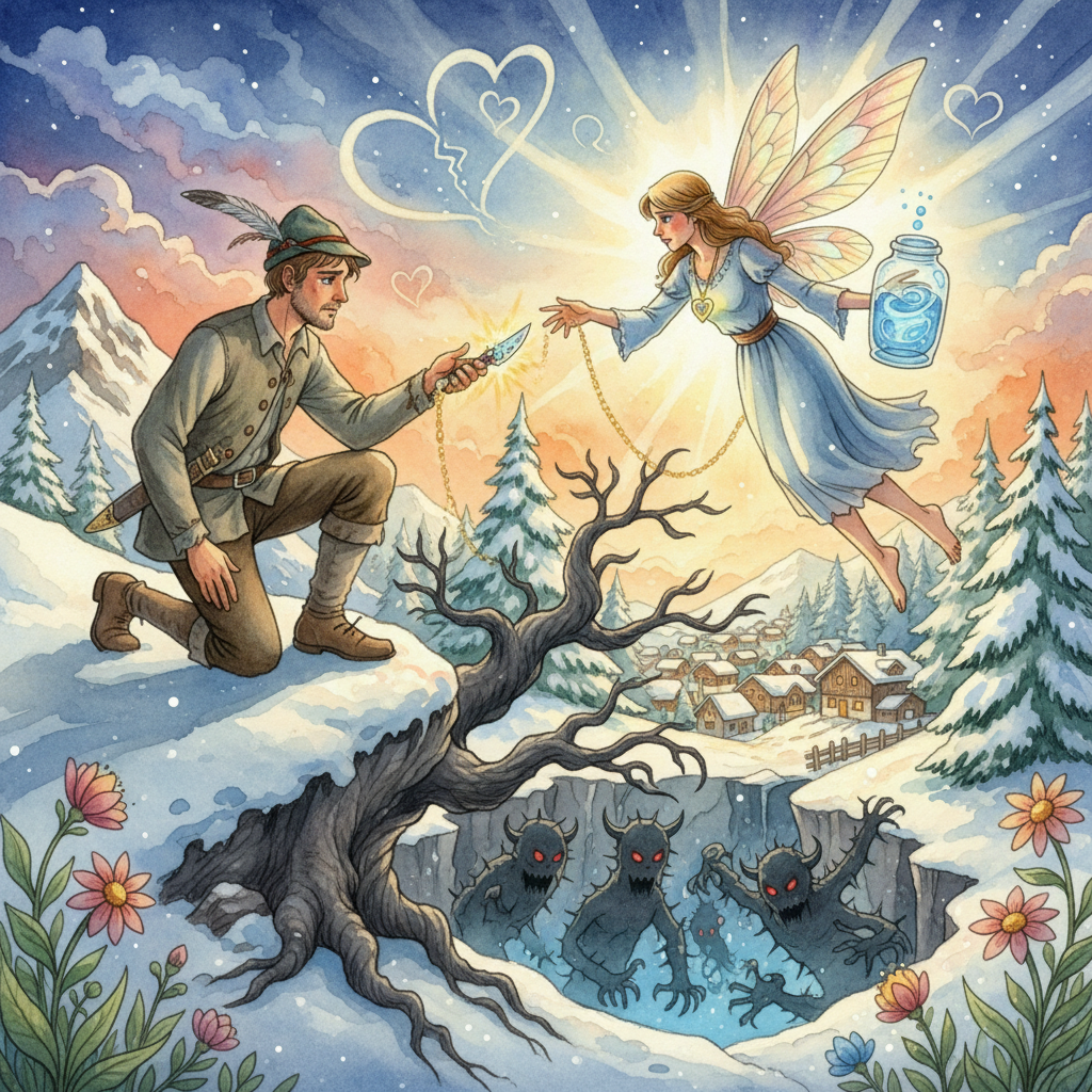 THE ALPINE HUNTER and HIS FAIRY GUARDIAN