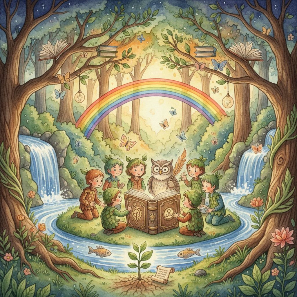 KUINKA METSÄN PIKKU LAPSET OPPIVAT LUKEMAAN