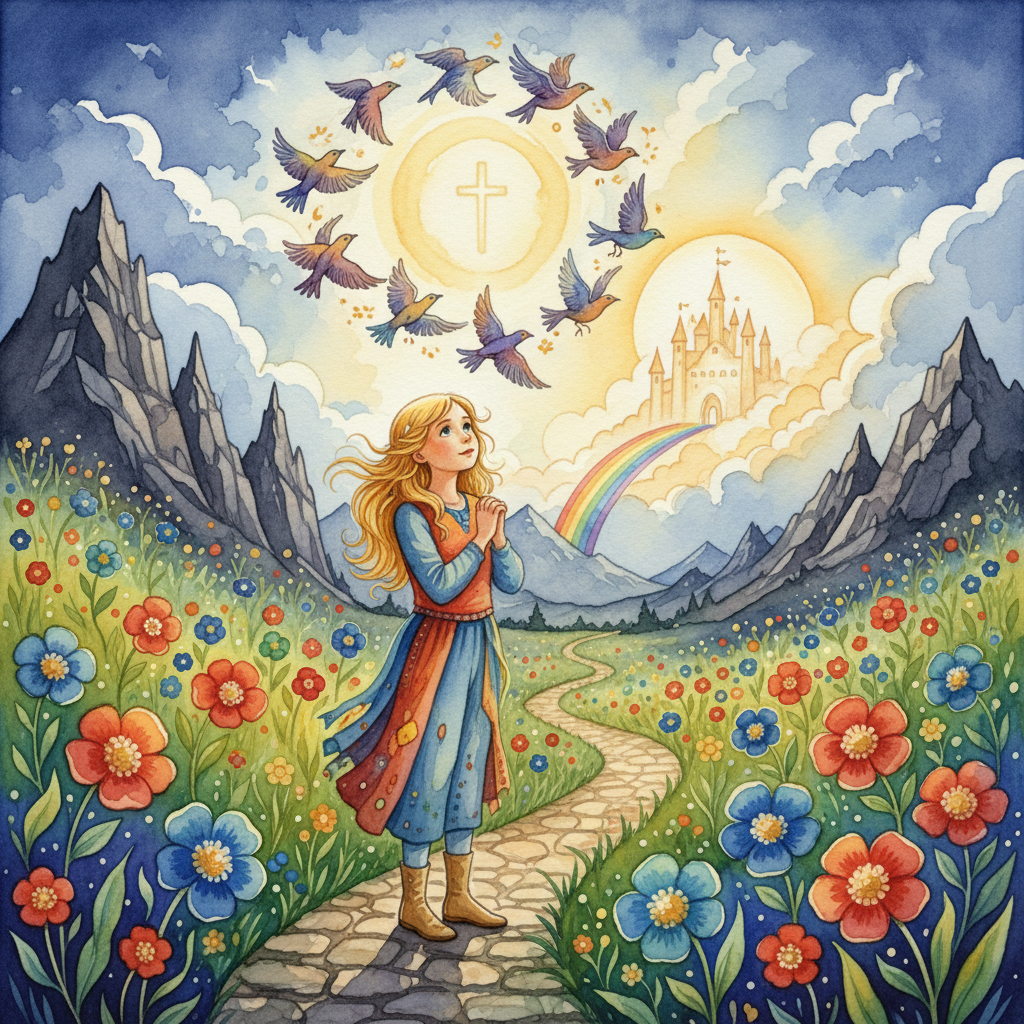 KUKKASET KEDOLLA JA LINNUT TAIVAAN ALLA