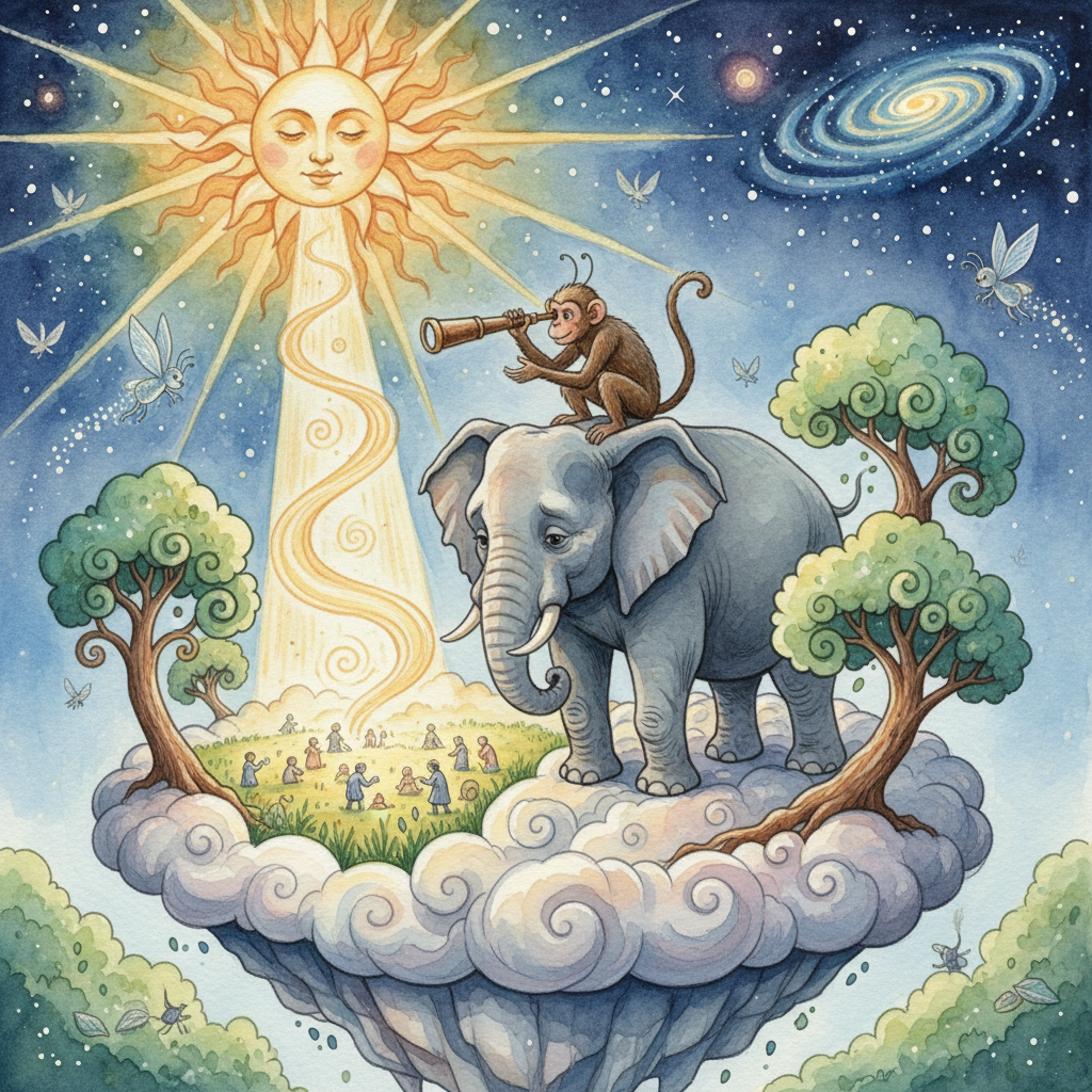 L’ÉLÉPHANT ET LE SINGE DE JUPITER