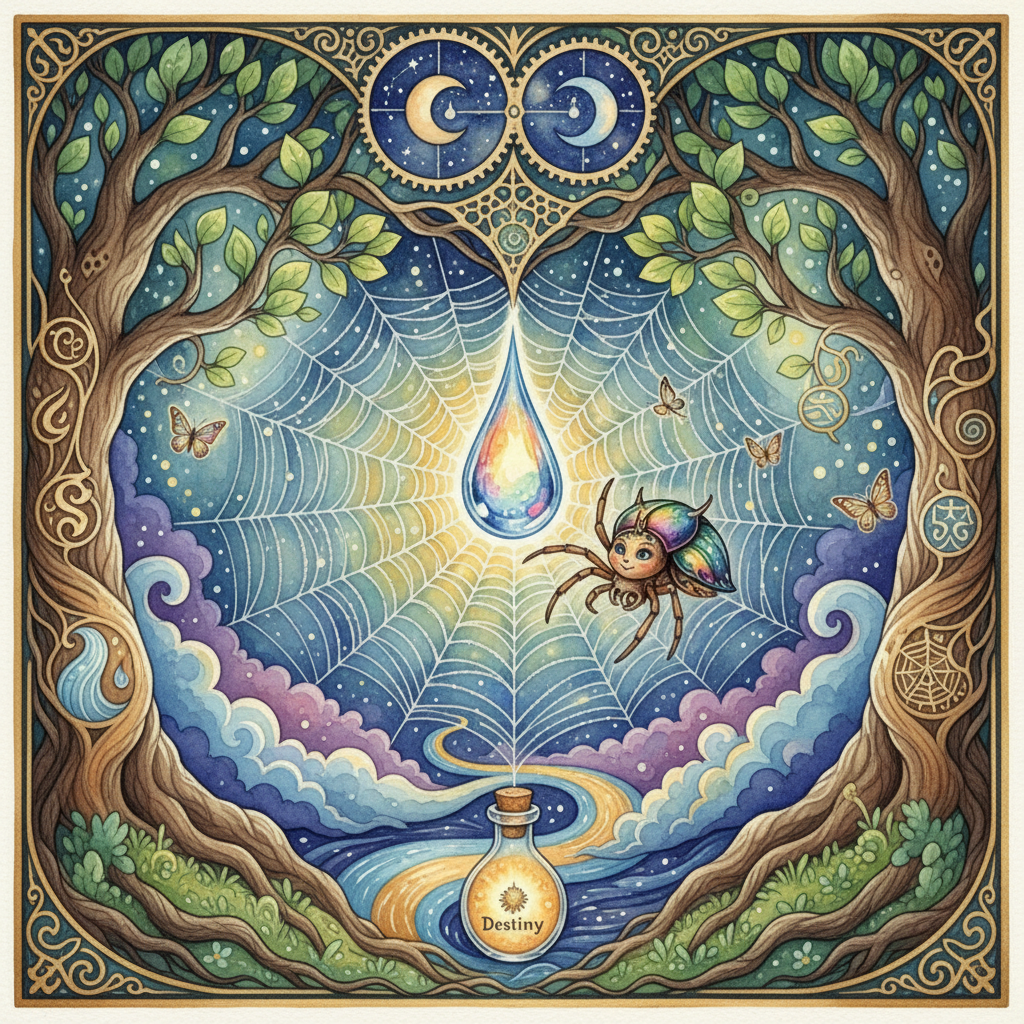 LA GOUTTE ET L’ARAIGNÉE