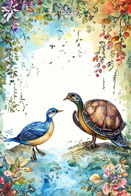 LA TORTUE ET LES DEUX CANARDS