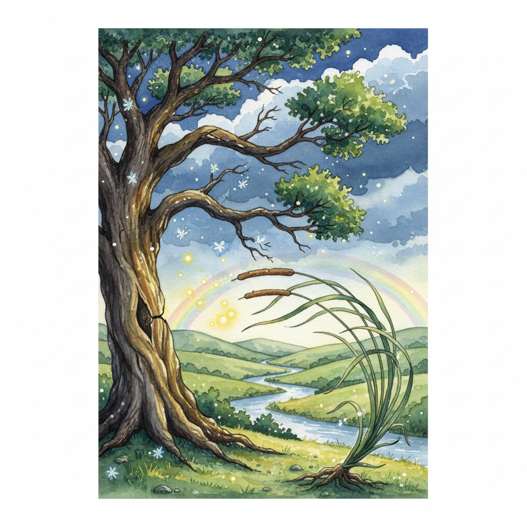 LE CHÊNE ET LE ROSEAU