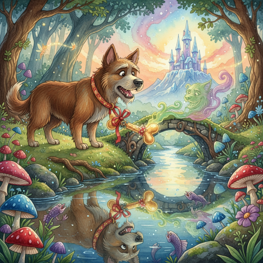 LE CHIEN QUI PORTE a SON COU LE DÎNÉ DE SON MAÎTRE