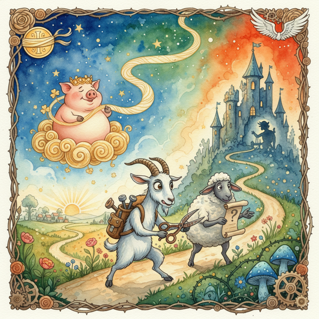 LE COCHON, LA CHÈVRE ET LE MOUTON