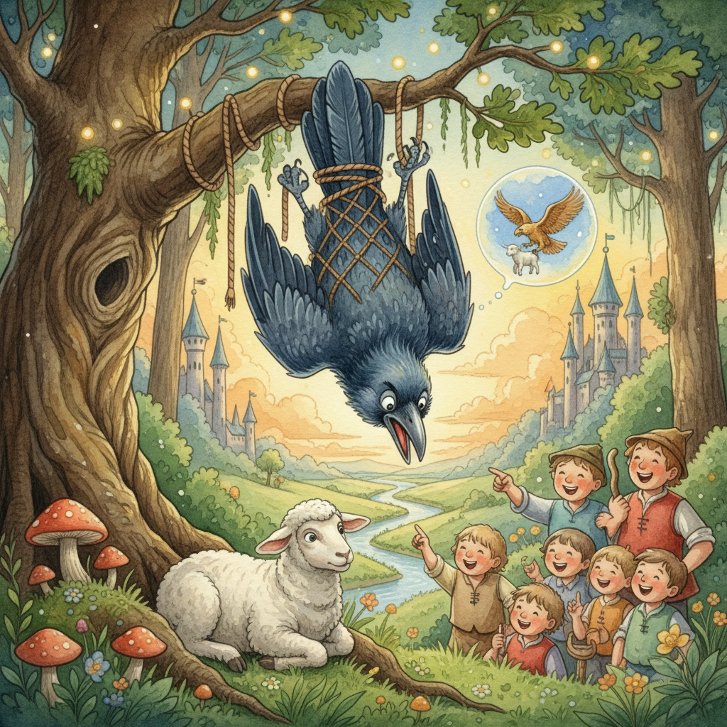 LE CORBEAU VOULANT IMITER L’AIGLE