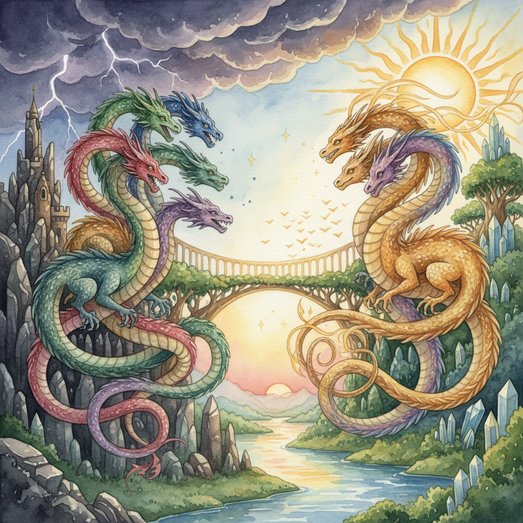 LE DRAGON a PLUSIEURS TÊTES, ET LE DRAGON a PLUSIEURS QUEUES