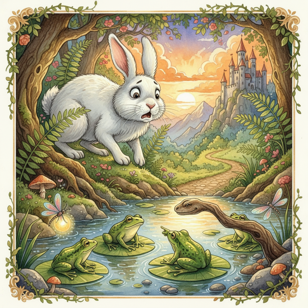 LE LIÈVRE ET LES GRENOUILLES