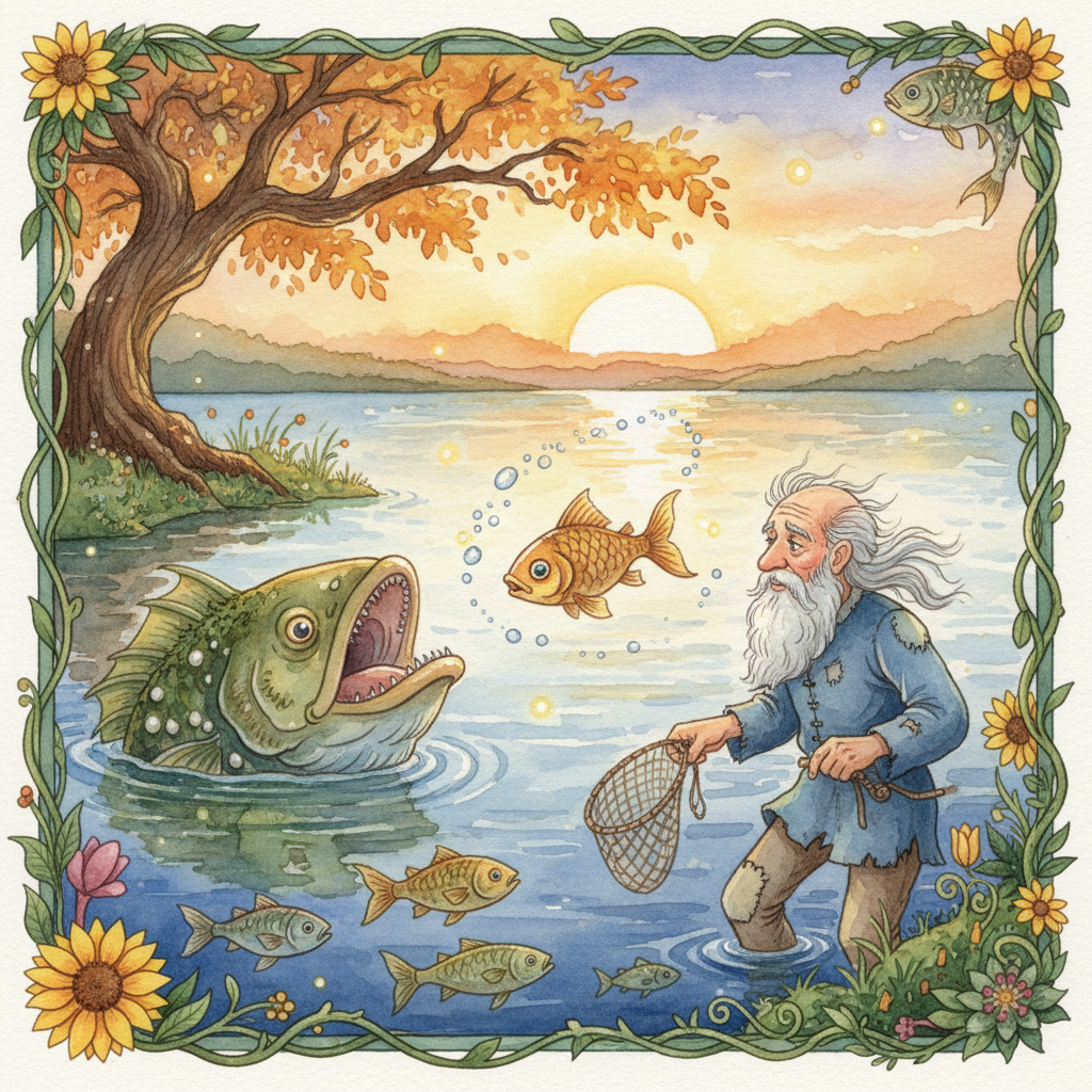 LE PETIT POISSON ET LE PÊCHEUR