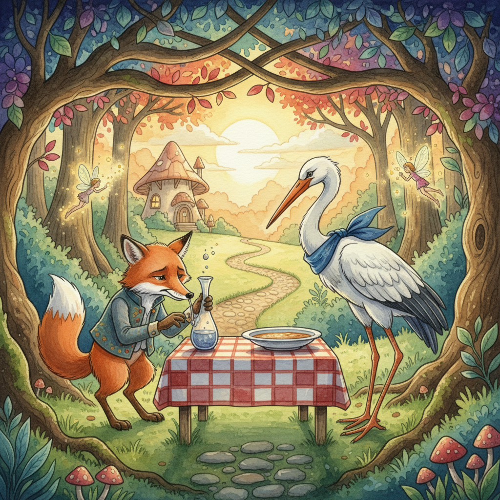 LE RENARD ET LA CIGOGNE