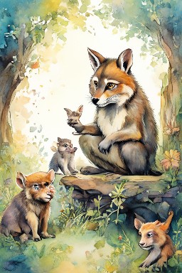 LE RENARD, LE SINGE ET LES ANIMAUX