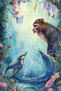 LE SINGE ET LE DAUPHIN