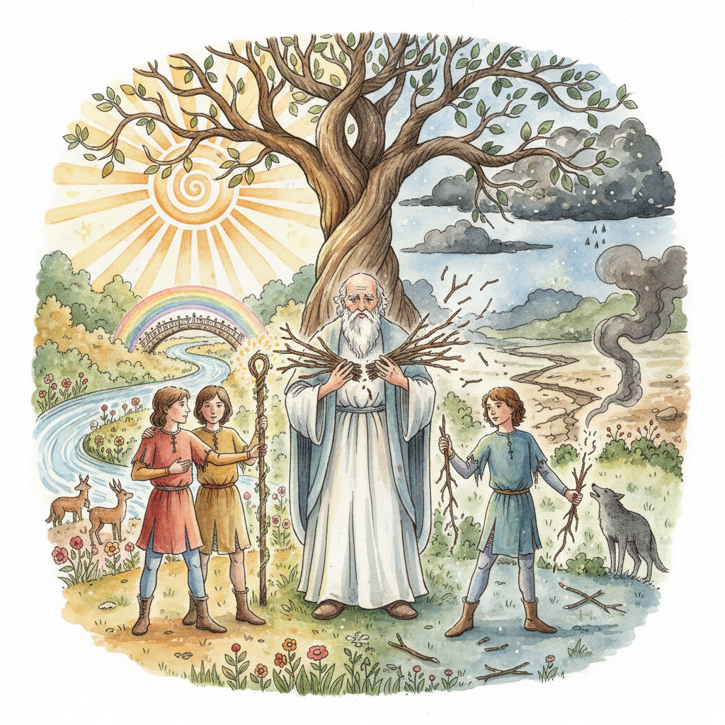 LE VIEILLARD ET SES ENFANTS