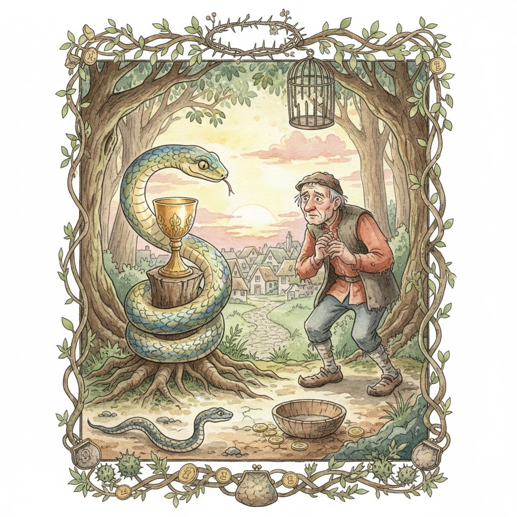 LE VILLAGEOIS ET LE SERPENT