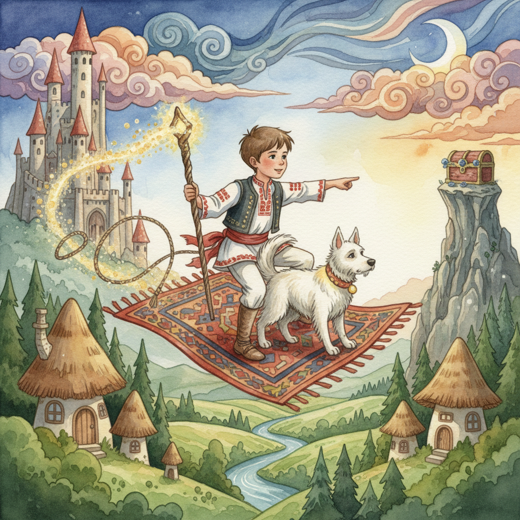 Varázs-turbán, Varázs-korbács, Varázs-szőnyeg